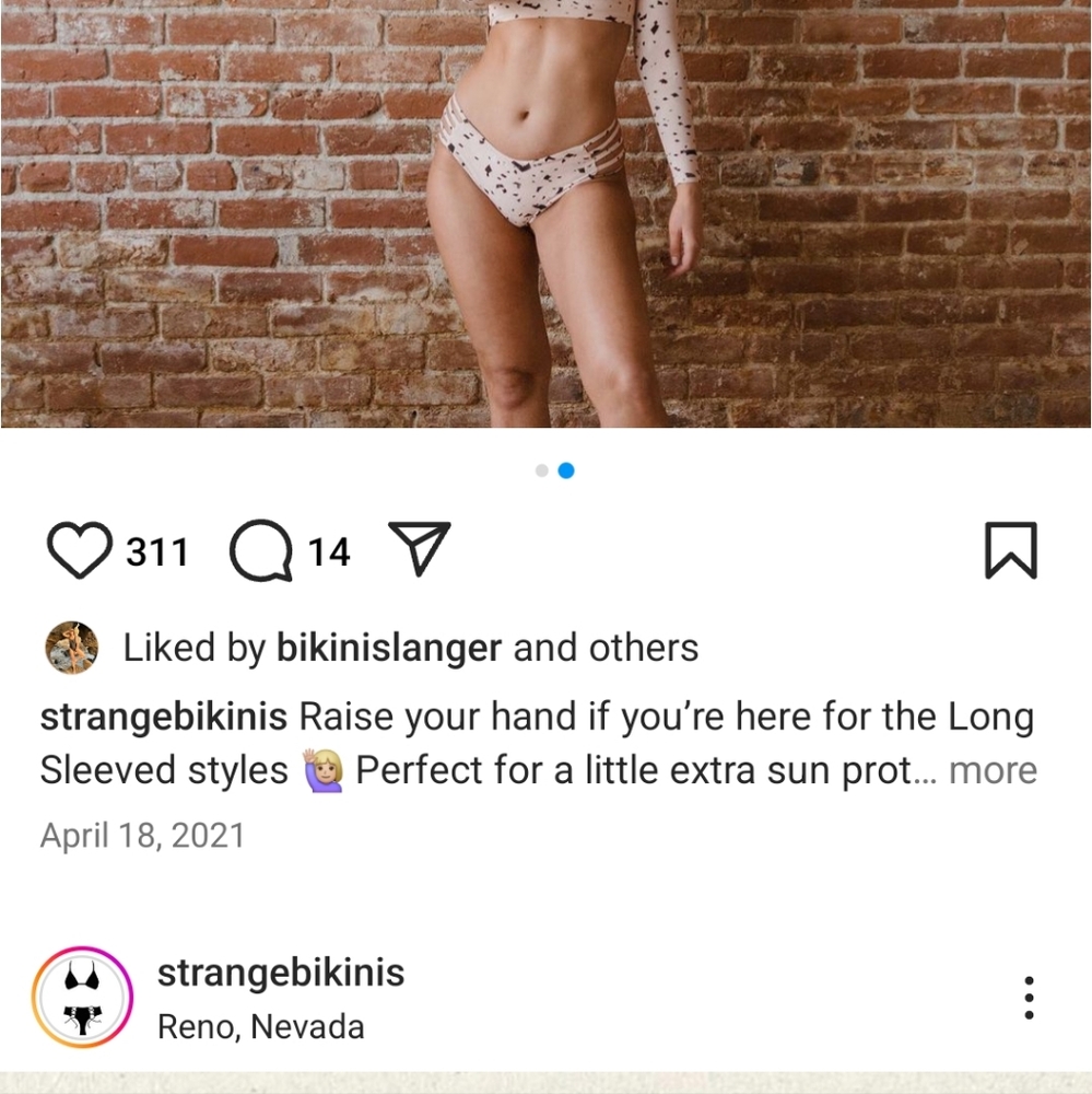 NWT Strange Bikini's Yuba Bottom in funfetti color - Picture 3 of 9